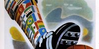 Football - Official Tournament Poster for 1950 FIFA World Cup in Brazil.