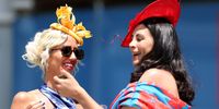 Racegoers are pictured during Ladies Day of the Derby Festival at Epsom Downs Racecourse on June 02, 2023 in Epsom, England. (Photo by Warren Little/Getty Images)