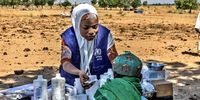 A (WHO) World Health Organization mobile health team provides health care to a nomadic settlement in Konduga, Borno state, Nigeria, 2020. (Photo: © Andrew Esiebo/WHO)