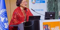 United Nations Deputy Secretary-General Amina Mohammed launched the Food Systems Transformation Accelerator, saying, “Food systems are the thread that tie together our goals for health, prosperity, and climate resilience". (Photo: FAO/Lars Gruenig)