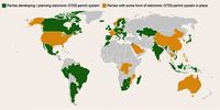 Countries with and without electronic listing of export permits. (Image: Nature Needs More)
