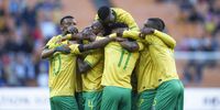 South Africa players celebrate during the match between South Africa and Morocco at FNB Stadium on 17 June 2023. (Photo: Lefty Shivambu / Gallo Images)