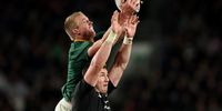 Pieter-Steph du Toit of South Africa and Simon Parker of the All Blacks contest the lineout during The Rugby Championship match between the New Zealand All Blacks and South Africa Springboks at Eden Park on September 06, 2025 in Auckland, New Zealand. (Photo by Phil Walter/Getty Images)
