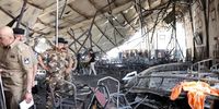 Policemen inspect the scene the morning after a fire broke out at a wedding hall in Hamdaniya town, Nineveh province, north of Iraq, 27 September 2023. More than 100 people died and at least 150 were injured after a fire broke out during a Christian wedding celebration in Iraq's Nineveh province late 26 September.  EPA-EFE/MOHAMAD SAIF
