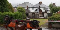 Aftermath of disorder in Newtownabbey following Belfast knife attack