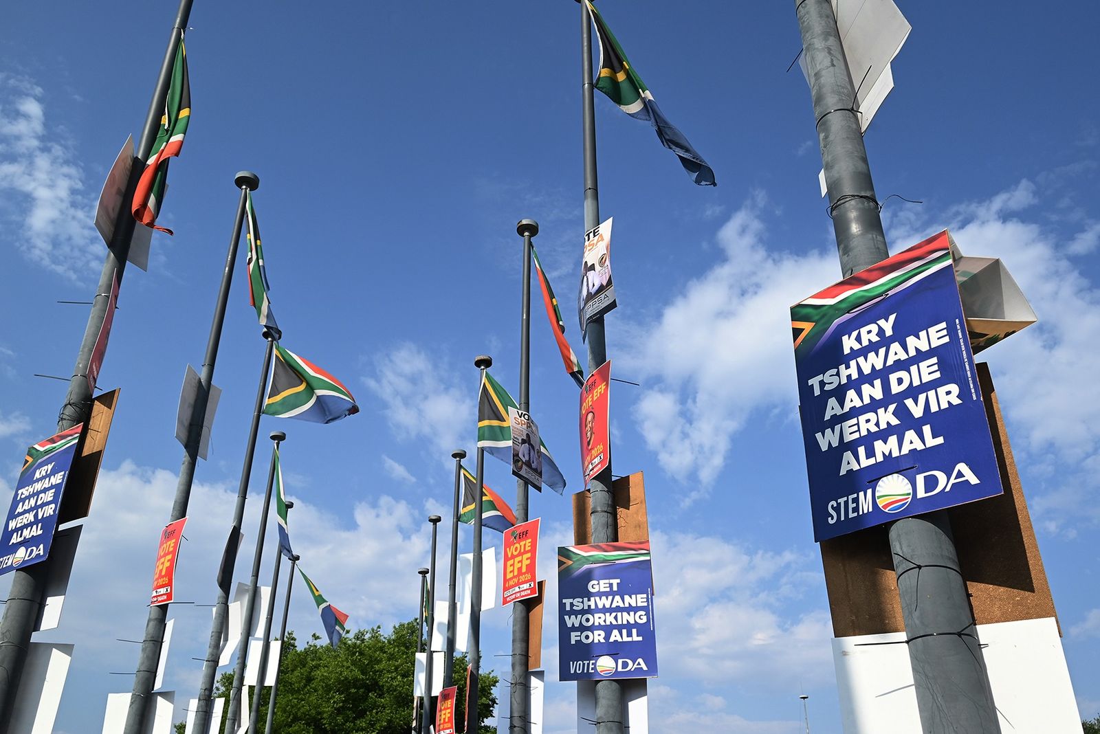 Election Posters And Billboards Displayed In Pretoria.