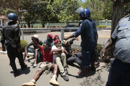 Zimbabwe police use tear gas, batons to disperse opposition supporters