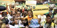 Delegates united in song before the announcement of the results at the 55th National Conference on 19 December 2022. (Photo: Felix Dlangamandla)