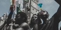 End Sars Carnival. Photo by Kayode Moyosade.