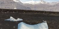 "A giant ice heart sparkles on Diamond Beach, where chunks of the melting Breiðamerkurjökull glacier lie strewn along black volcanic sand of this remote Icelandic coastline before setting off to sea."<br>Photographer: Elizabeth Meinert