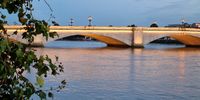 Putney Bridge at sunset, London.<br>