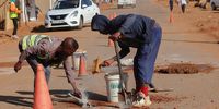 Unemployed township youths fixing potholes in Finetown to earn a living in Johannesburg, South Africa. According to media reports, the rate of youth unemployment in South Africa for 2022 is 66.5%. (Photo: Gallo Images/Fani Mahuntsi)