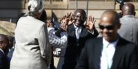 President Cyril Ramaphosa waves at his guests after taking the oath of office at the Presidential Inauguration at the Union Buildings in Pretoria on 29 June 2024.(Photo: Felix Dlangamandla)