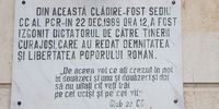 Ceaușescu's Death Plaque. (Photo by Greg Mills)