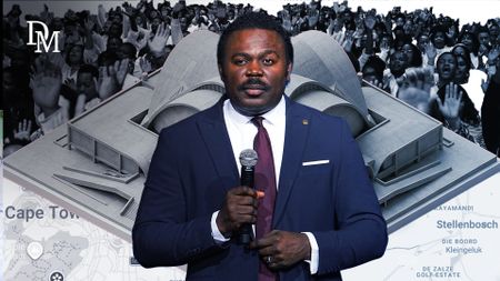 Watch – Meet the Nigerian mega pastor shouting hallelujah after bidding to buy iconic Cape Town building