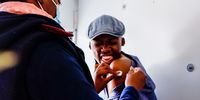 27 year old Thabo Tshabalala gets his jab from Nurse Nomsa Nkosi at the Power FM offices in Houghton Johannesburg.<br>Photo / Shiraaz Mohamed.