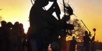 Dancers at sunset in Utah village, Mpumalanga. (Photo: Lucas Ledwaba)