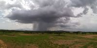 Thunderstorm approaching over Eritrean plain near Bisha Mine.