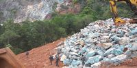 Green chert collection on the mining site in the Mgwayiza Valley. (Photo: supplied)