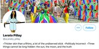 uLerato_pillay is but one of roughly eight aliases on Twitter, but this account has been deemed the main one in view of its size.