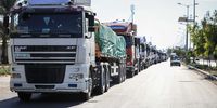 The first trucks carrying humanitarian aid head to Deir Al-Balah after crossing from Egypt into the Gaza Strip in Rafah on 21 October 2023. (Photo: Ahmad Salem / Bloomberg via Getty Images)