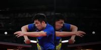 TOKYO, JAPAN - JULY 30: Fan Zhengdong of Team China in action during his Men's Singles Gold Medal match on day seven of the Tokyo 2020 Olympic Games at Tokyo Metropolitan Gymnasium on July 30, 2021 in Tokyo, Japan. (Photo by Steph Chambers/Getty Images)