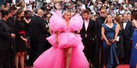 CANNES, FRANCE - MAY 18: Leonie Hanne attends the screening of "Top Gun: Maverick" during the 75th annual Cannes film festival at Palais des Festivals on May 18, 2022 in Cannes, France. (Photo by Vittorio Zunino Celotto/Getty Images)