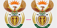 A screenshot of the proposed coat of arms taken from the website SA Good News. At left is the coat of arms in its current format and on the right is the proposed format. (Image by: SA Good News) 