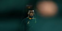 Siya Kolisi of the Springboks looks on during the national anthems during The Rugby Championship match between the New Zealand All Blacks and the South Africa Springboks at Westpac Stadium on September 15, 2018 in Wellington, New Zealand.  (Photo: Anthony Au-Yeung/Getty Images)