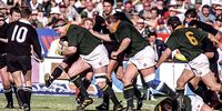 Springbok Kobus Wiese in action during the Test match between South Africa and New Zealand in Pretoria, South Africa, on 24 August 1996. This was the last full tour between the countries. (Photo: Dave Rogers / Allsport)