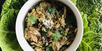 Smothered greens with arborio rice. Photo supplied