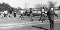 Students protesting during the June 1976 uprising in South Africa. The Soweto uprising was a series of demonstrations and protests led by black school children in South Africa under apartheid that began on the morning of 16 June, 1976. (Photo: Gallo Images / Rapport archives)