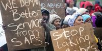 Residents from the Philippi farming area   march to the  Philippi Police Station on July 13, 2022 in Philippi, South Africa. It is reported that the group marched against crime, unemployment, power cuts and Gender Based Violence (GBV) amongst other concerns. (Photo: Gallo Images / Brenton Geach)