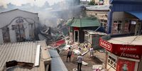 People look over the wreckage after a missile stuck a shopping mall on 3 July 2022 in Sloviansk, Ukraine. The attack was one of many in the city early Sunday afternoon. The attacks, which targeted residential neighborhoods, destroyed homes and left at least 6 people dead and 15 injured.  (Photo: Scott Olson / Getty Images)