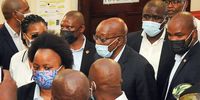 Former president Jacob Zuma arrived at Pietermaritzburg police station accompanied by Jacob Zuma foundation spokesperson Mzwanele Manyi to lay criminal charges against state prosecutor Billy Downer. Zuma accuses Downer of allegedly leaking his medical  affidavits containing information about his health.Mandala Langa
