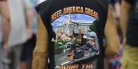 EVANSVILLE, IN - AUGUST 30:  An attendee wears a shirt depicting U.S. President Donald Trump and adult entertainment star Stormy Daniels at a campaign rally at the Ford Center on August 30, 2018 in Evansville, Indiana. The president was in town to support Republican Senate candidate Mike Braun, who is facing Sen. Joe Donnelly (D-IN) in November.  (Photo by Michael B. Thomas/Getty Images)