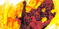 Days of struggle: Zinzi Mandela at a UDF rally. Illustrative image: Rapport archives/Gallo