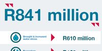 Figure 1: Financial impact of 2015/2016 drought on 10 companies in South Africa (CDP Water Infographic, 2016)