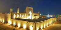Khiva Uzbekistan at night. Photographer: Anisha Khan