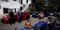 US President Donald Trump (R) speaks in front of a group of Tesla vehicles with Tesla CEO and Senior Advisor to the President of the United States Elon Musk (L) and his son, X, on the South Lawn of the White House in Washington, D.C., USA, 11 March 2025. President Trump has said he will buy a Tesla to support Tesla and Elon Musk after recent attacks on Tesla charging stations and calls for boycotts of Tesla products.  EPA-EFE/SAMUEL CORUM / POOL