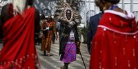  Kenyan Maasai traditional dancers during the announcement of the Africa Climate Summit's Nairobi Declaration of the Inaugural Africa Climate Summit (ACS23), at the Kenyatta International Convention Centre (KICC) in Nairobi, Kenya, 06 September 2023. African heads of states are expected to present Africa as a solution to the global warming crisis in a declaration during the summit.  EPA-EFE/Daniel Irungu