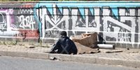 A homelss person climbs into a mahole at the queens road bridge in fordsburg on 01 October 2025. (Photo: Felix Dlangamandla)