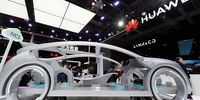 The Huawei Technologies Intelligent Vehicle Cloud Services (IVCS) on display at the Shanghai Auto Show in Shanghai, China, on Wednesday, 23 April 2025. (Photo: Qilai Shen / Bloomberg via Getty Images)
