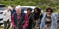 Wives and family members of the Cradock 4 with Bishop Paul Verryn at the site where the vehicle was found., 04 June 2025.(Photo: Deon Ferreira)