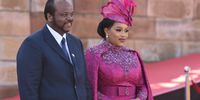 PRETORIA, SOUTH AFRICA - JUNE 19: King Mswati III and Queen at the Presidential Inauguration at Union Buildings on June 19, 2024 in Pretoria, South Africa. The Presidential Inauguration follows the first sitting of the National Assembly (NA), and also marks the beginning of the seventh administration and the President?s term of office. (Photo by Gallo Images/Frennie Shivambu)