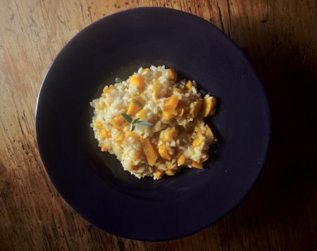 Roasted butternut risotto with sage