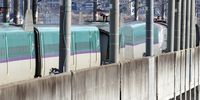 epa09830091 The Tohoku shinkansen bullet train remains on the track after it derailed due to a strong earthquake in Shiroishi, Miyagi prefecture, northeastern Japan, 17 March 2022. A 6.4 magnitude earthquake, shortly followed by a magnitude 7.3 earthquake hit northeastern Japan late 16 March provoking electricity shortage and a shinkansen bullet train derailment. The Japan Meteorological Agency?s tsunami alert in the Pacific coast of the area was lifted early on 17 March.  EPA-EFE/JIJI PRESS JAPAN OUT EDITORIAL USE ONLY/  NO ARCHIVES  NO ARCHIVES