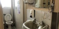 No water in the taps or toilets at Rahima Moosa Hospital in Johannesburg.<br>(Photo: Mark Heywood)