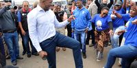 SOWETO, SOUTH AFRICA – APRIL 06: Democratic Alliance; leader Mmusi Maimane sings and dances during DA’s campaign on April 06, 2016 in Soweto, South Africa. The Democratic Alliance continued their campaign ahead of the final registration weekend scheduled for 08 and 09 April 2016. (Photo by Gallo Images / Beeld / Felix Dlangamandla)