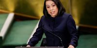 UN secretary-general candidate Carolyn Rodrigues Birkett speaks during the UN Town Hall: The Next Secretary-General at UN  headquarters in New York on 23 July 2026. 